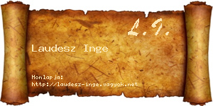 Laudesz Inge névjegykártya